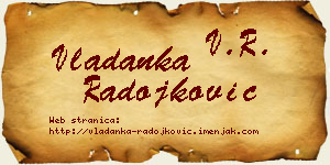 Vladanka Radojković vizit kartica